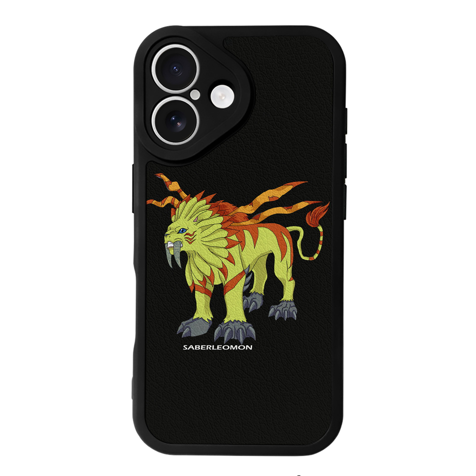 （画像用） Digimon デジタルモンスター/デジモン 【iPhone 16シリーズ対応】シリコンスマホケース（レザー調） 材質：シリコン